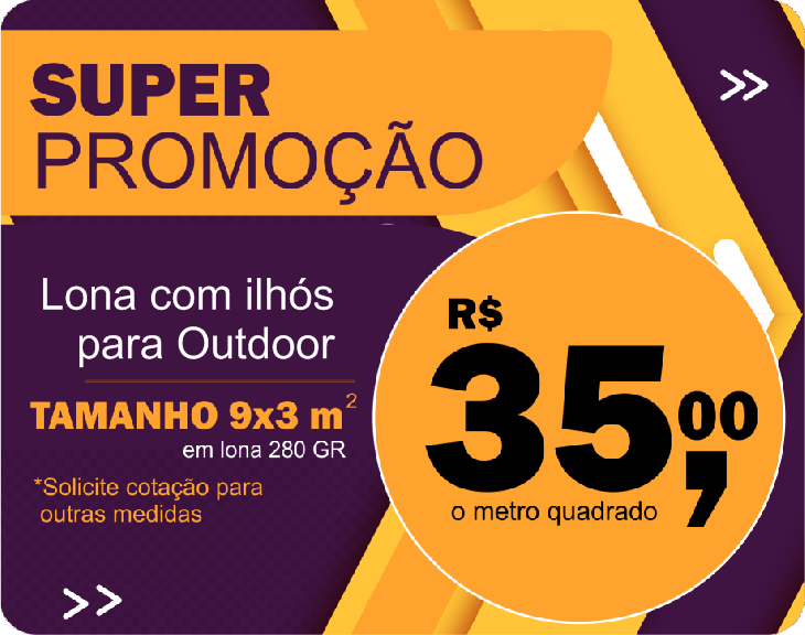 promoção da lona com ilhos.fw